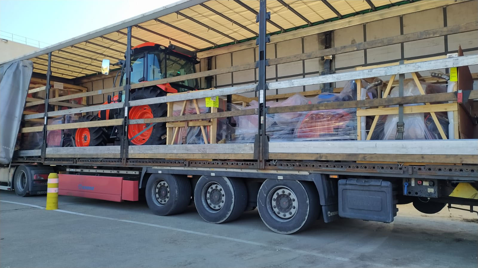 Truck loaded with material