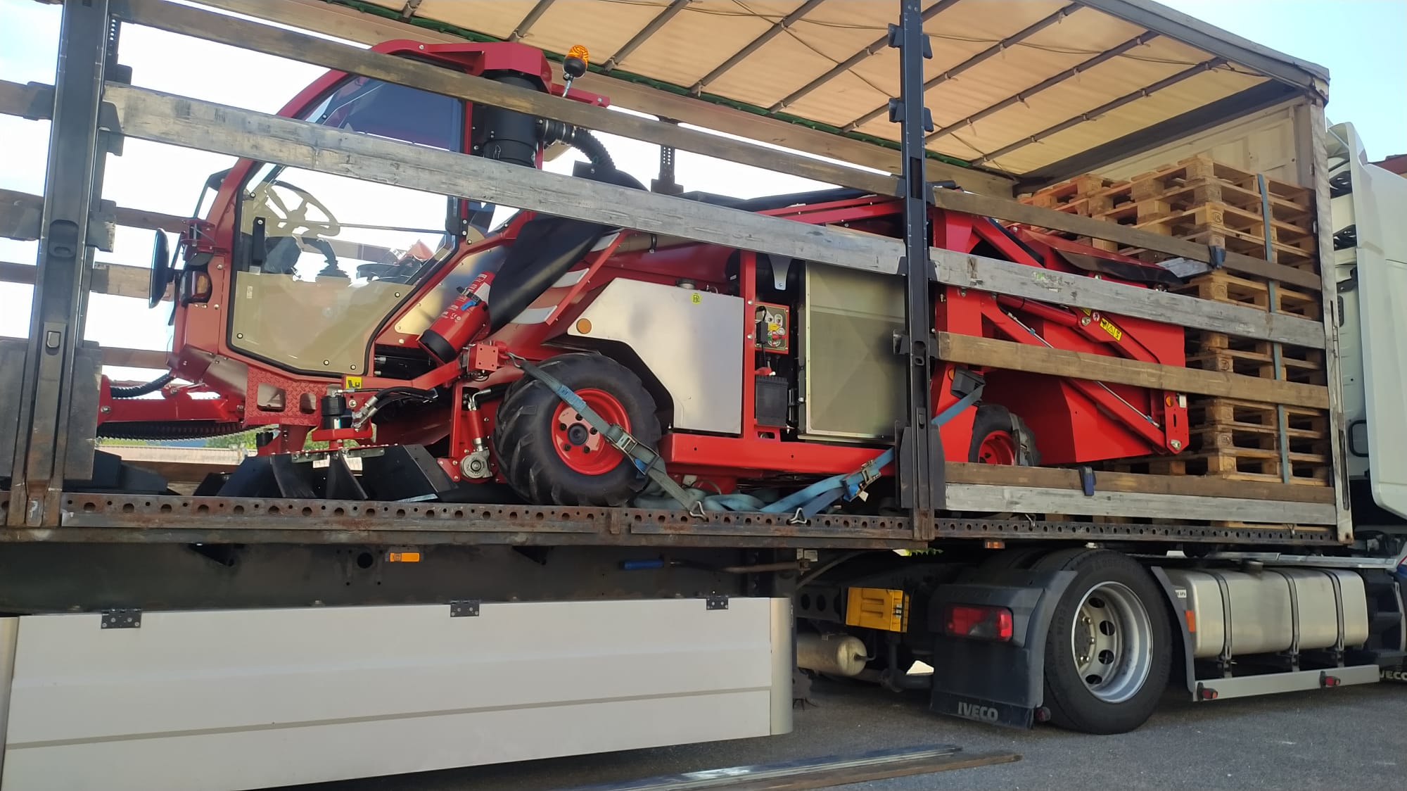 Truck parked in a depot